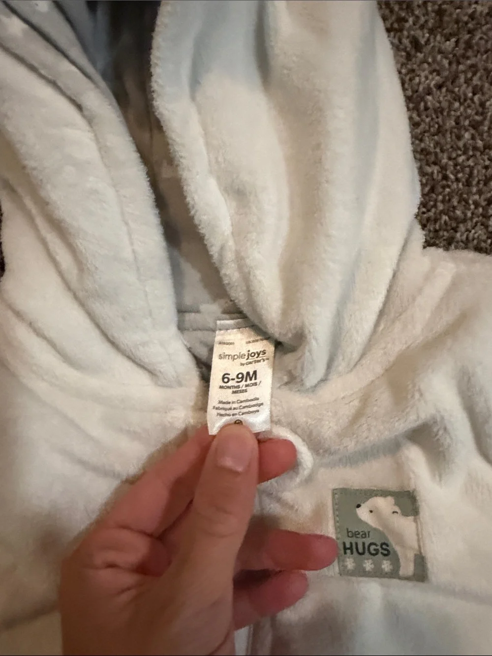 Carter’s baby bear suit